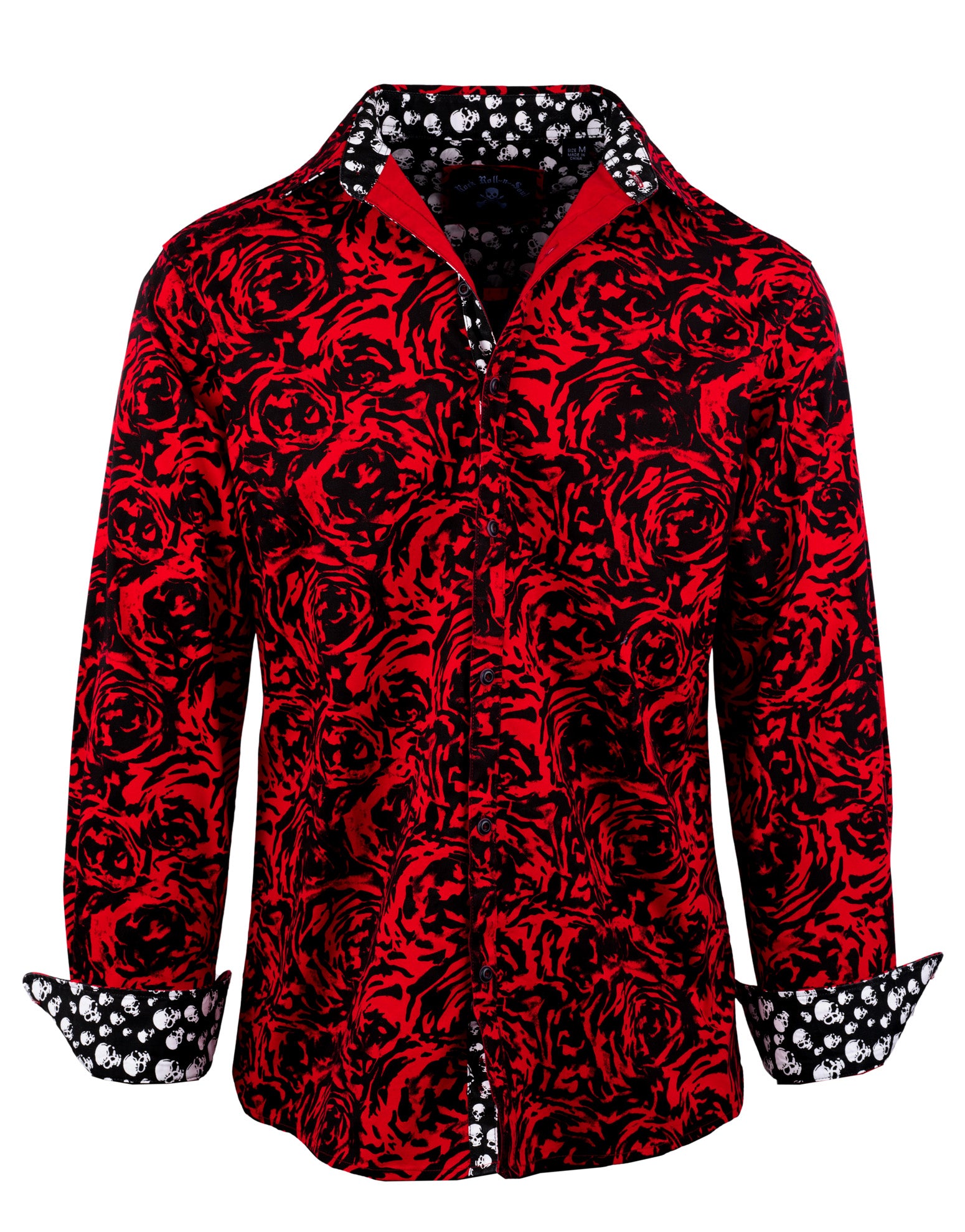strapless open back dress Men's LS Fashion Red Shirt