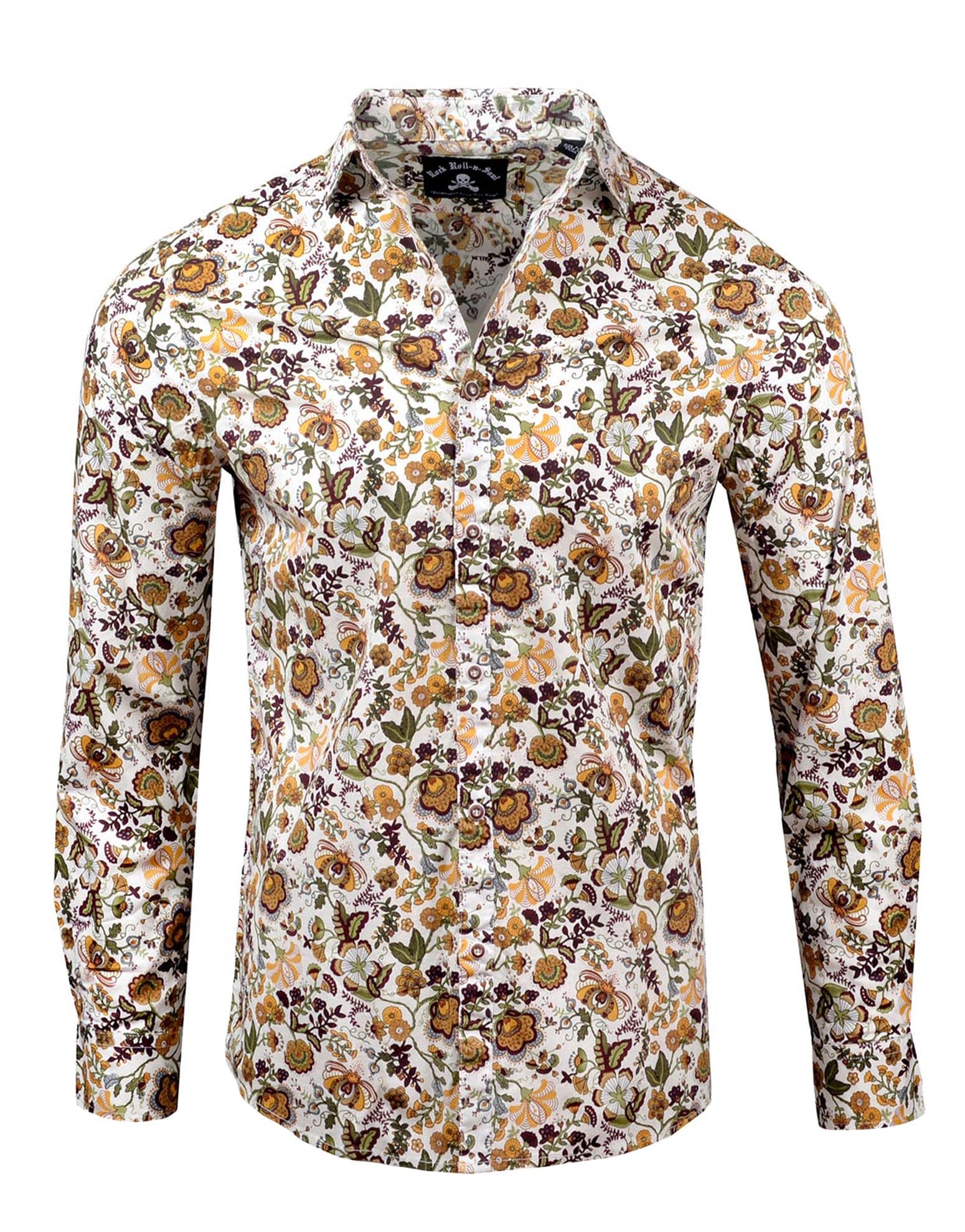 Men's LS Button Up Fashion Shirt | Our Vines are Devine Brown – Rock ...