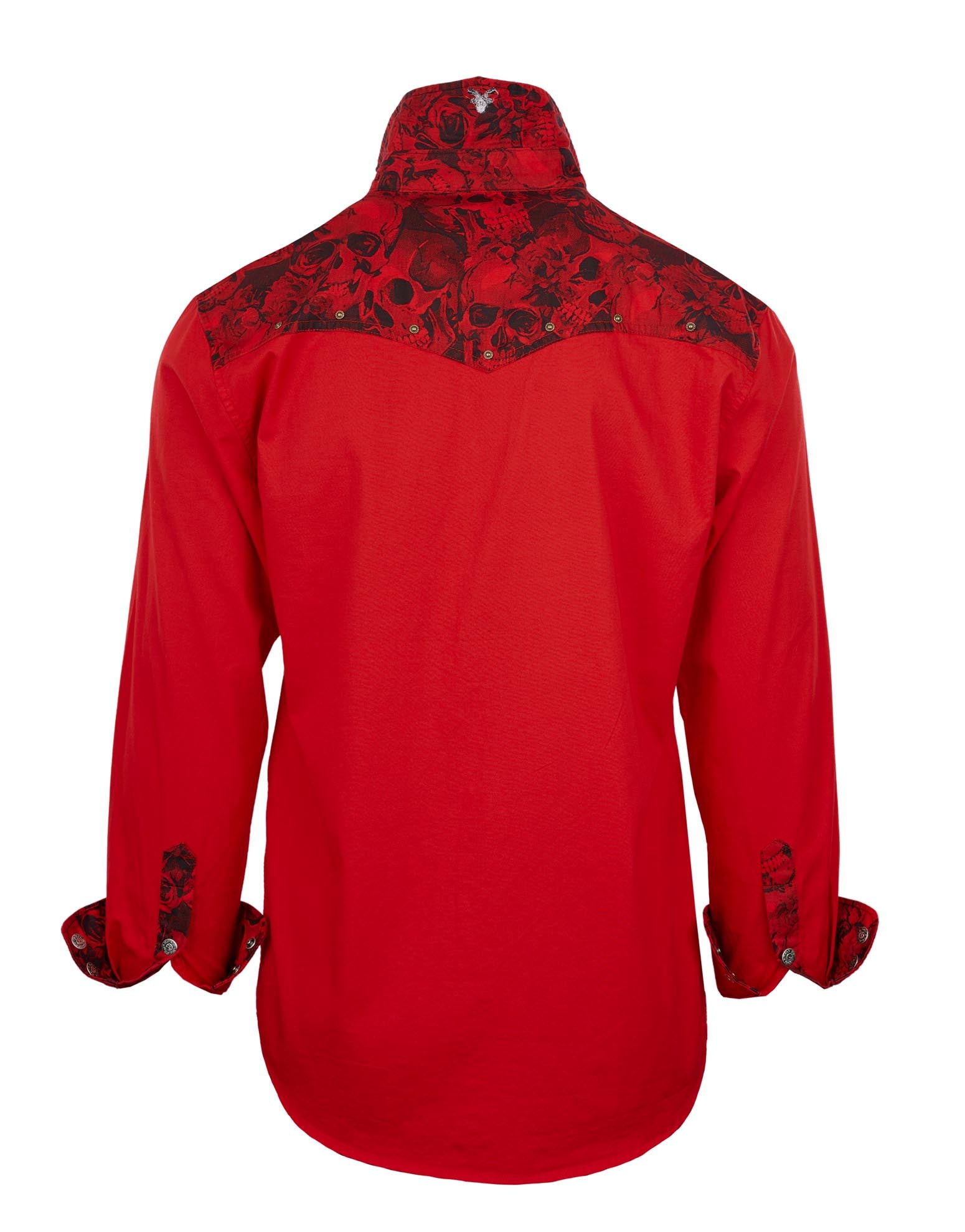 Men's LS Western Shirt | Whipping Post in Red by Rock Roll n Soul