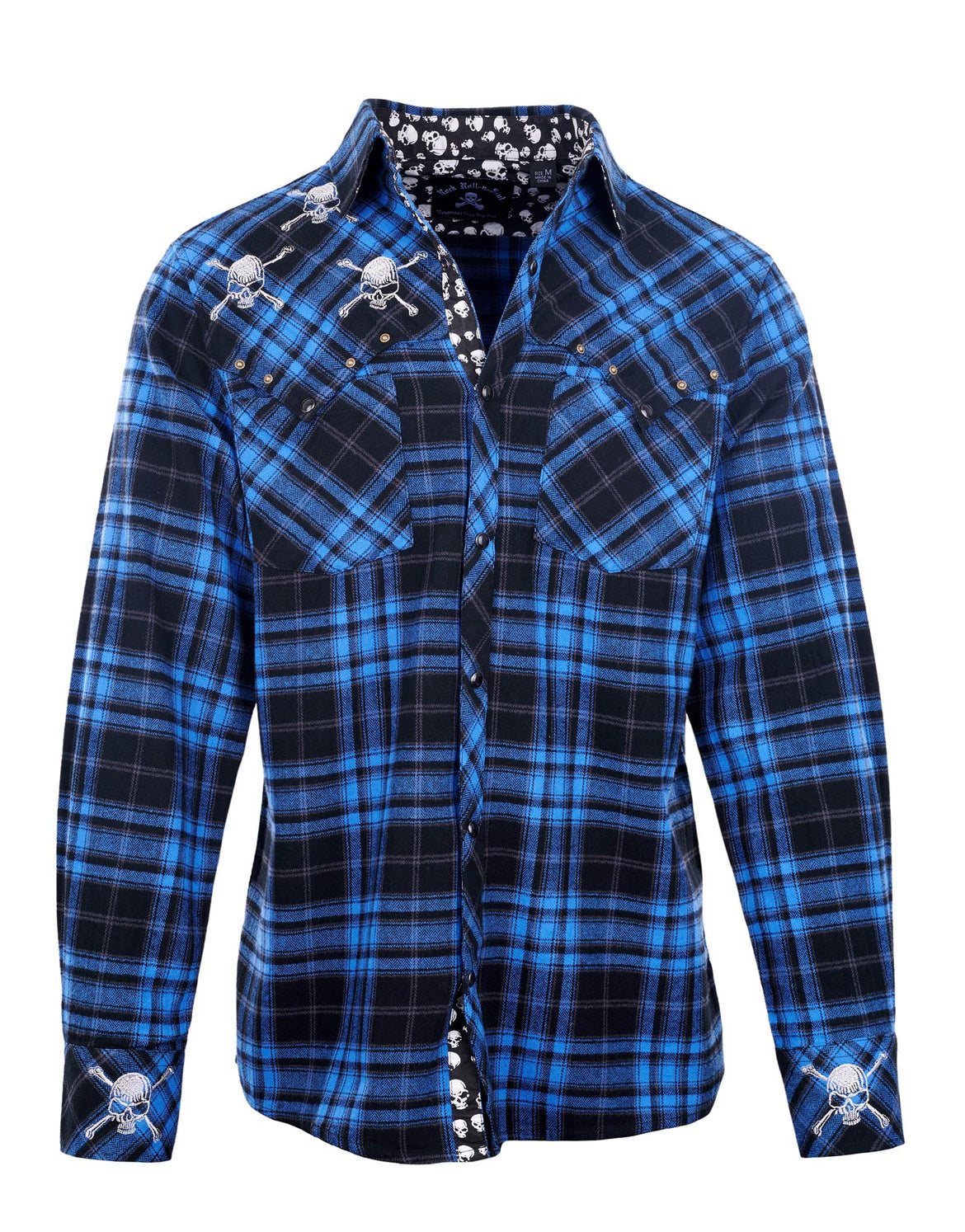 Men's LS Skull Shirt Heads are Gonna Roll by Rock Roll n Soul