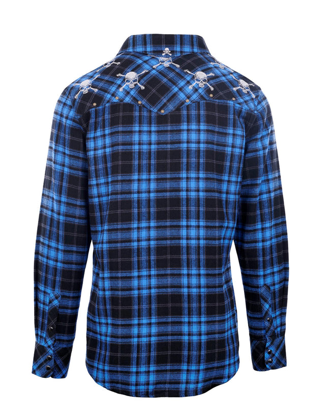 Men's LS Skull Shirt Heads are Gonna Roll by Rock Roll n Soul