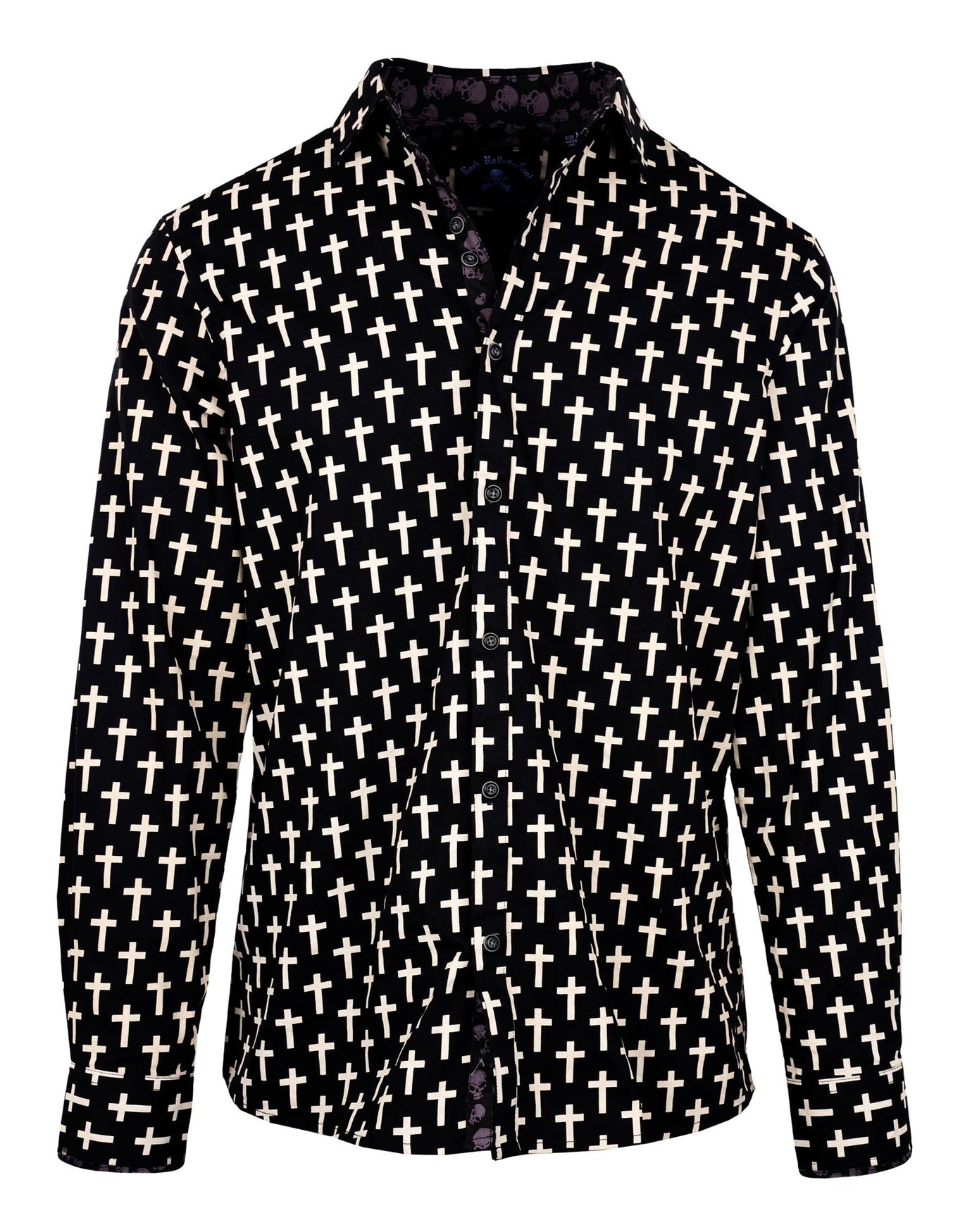 'Wall of Skulls' Modern Fit with Flex Button-Up Shirt - Unisex - Ready to Ship!