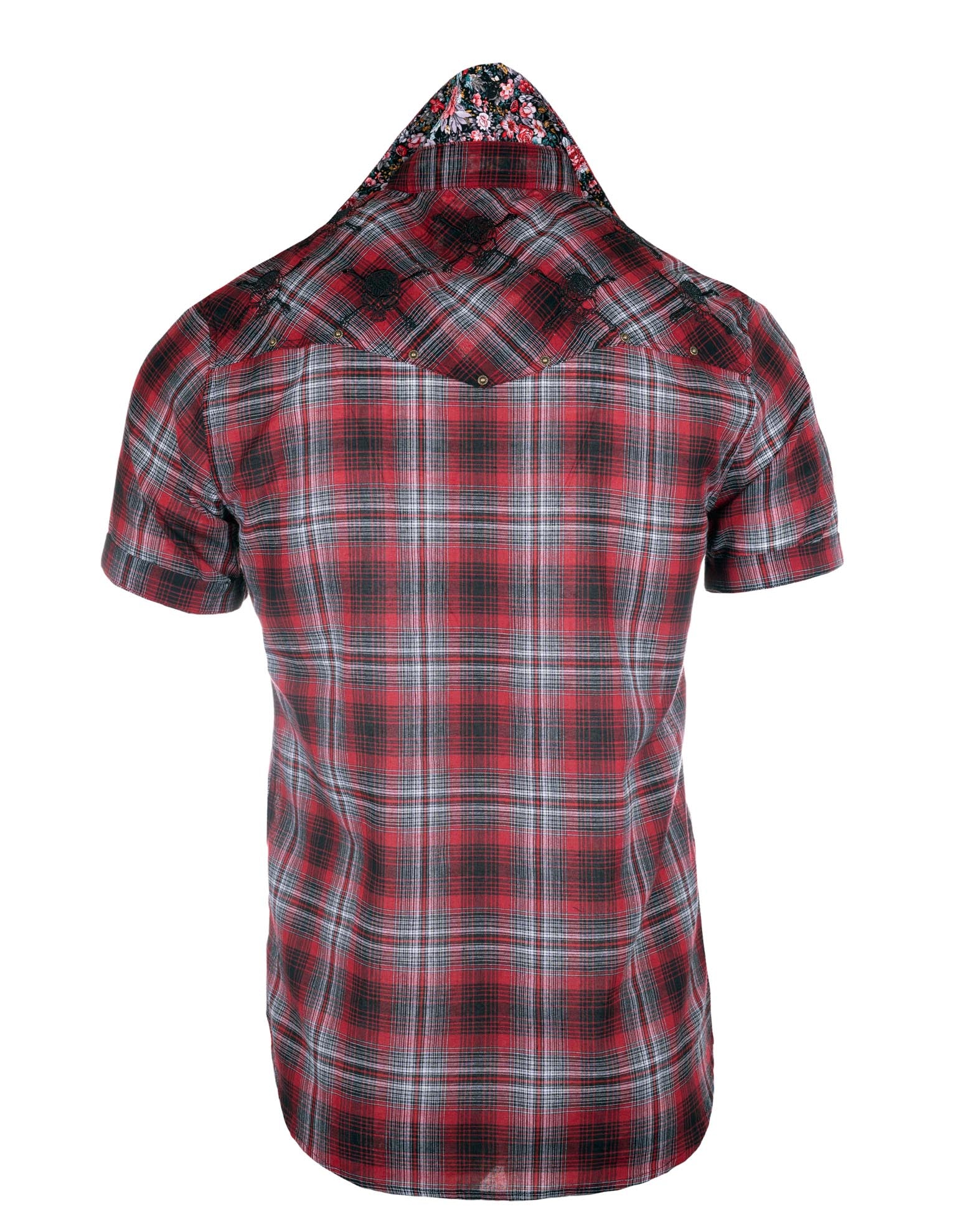 Men's SS Button up Plaid Shirt