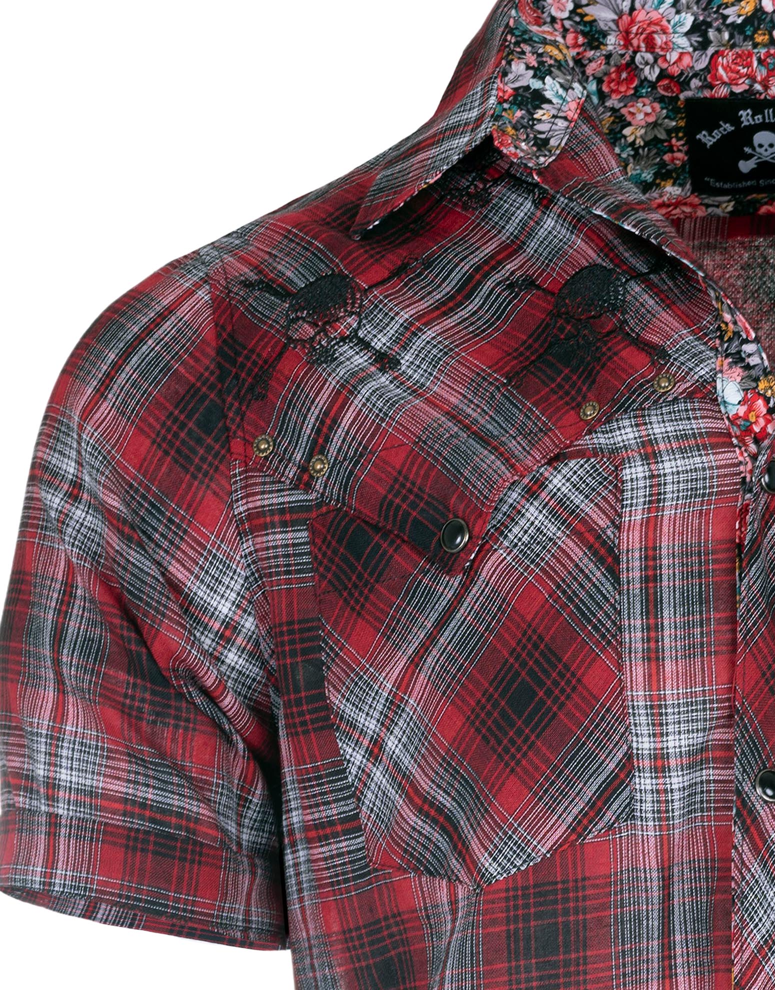 Men's SS Button up Plaid Shirt