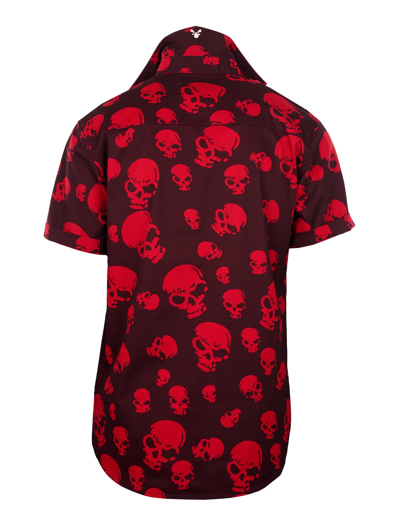 Men's SS Skull Shirt | Helter Skelter in Red by Rock Roll n Soul