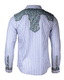 Men's Western Button Up Shirt - Western Back in the Saddle Again in White by Rock Roll n Soul2