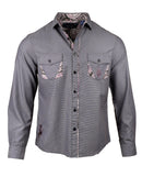 Men's Casual Fashion Button Up Shirt - Gimme Shelter by Rock Roll n Soul