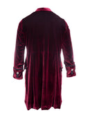 Velvet Frock Coat in Burgundy