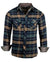 Men's Casual Flannel Fashion Button Up Shirt - Get Rhythm in Oliveby Rock Roll n Soul1