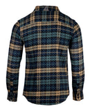 Men's Casual Flannel Fashion Button Up Shirt - Get Rhythm in Olive  by Rock Roll n Soul2