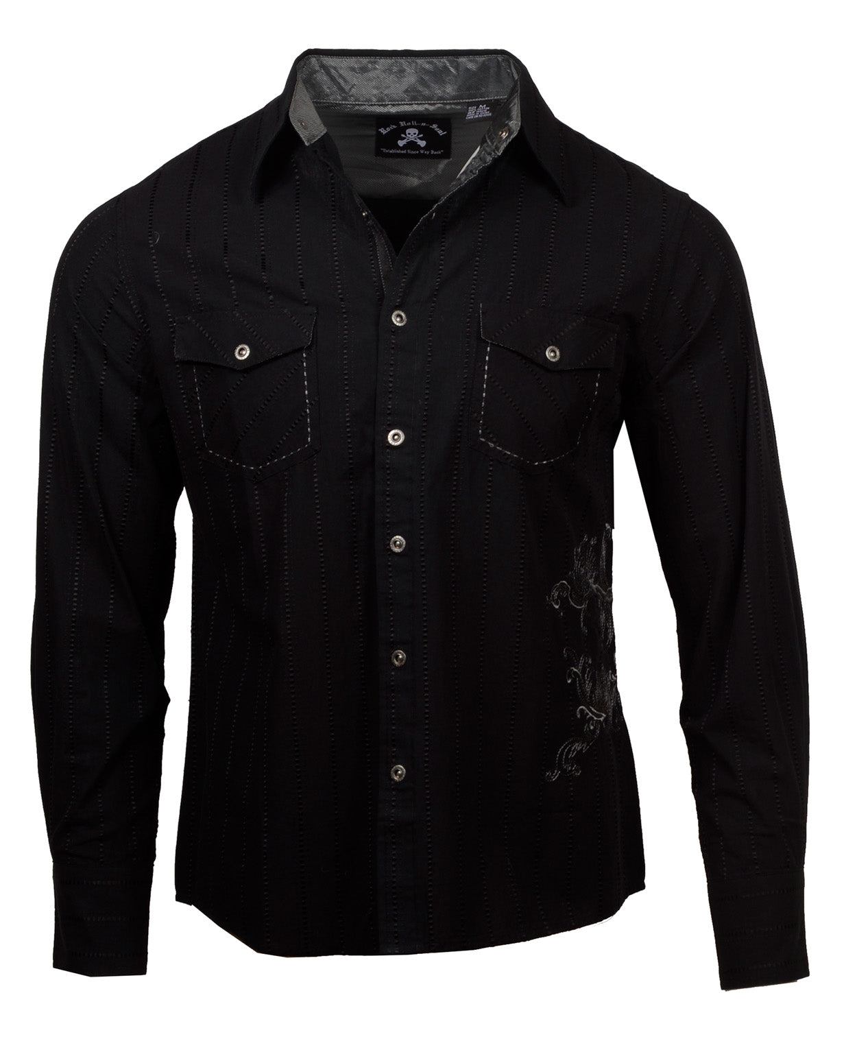 Men's Casual Fashion Button Up Shirt - Highway to Hello by Rock Roll n Soul