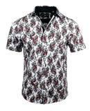 Men's Casual Fashion Button Up Shirt - S/S Paisley Park by Rock Roll n Soul