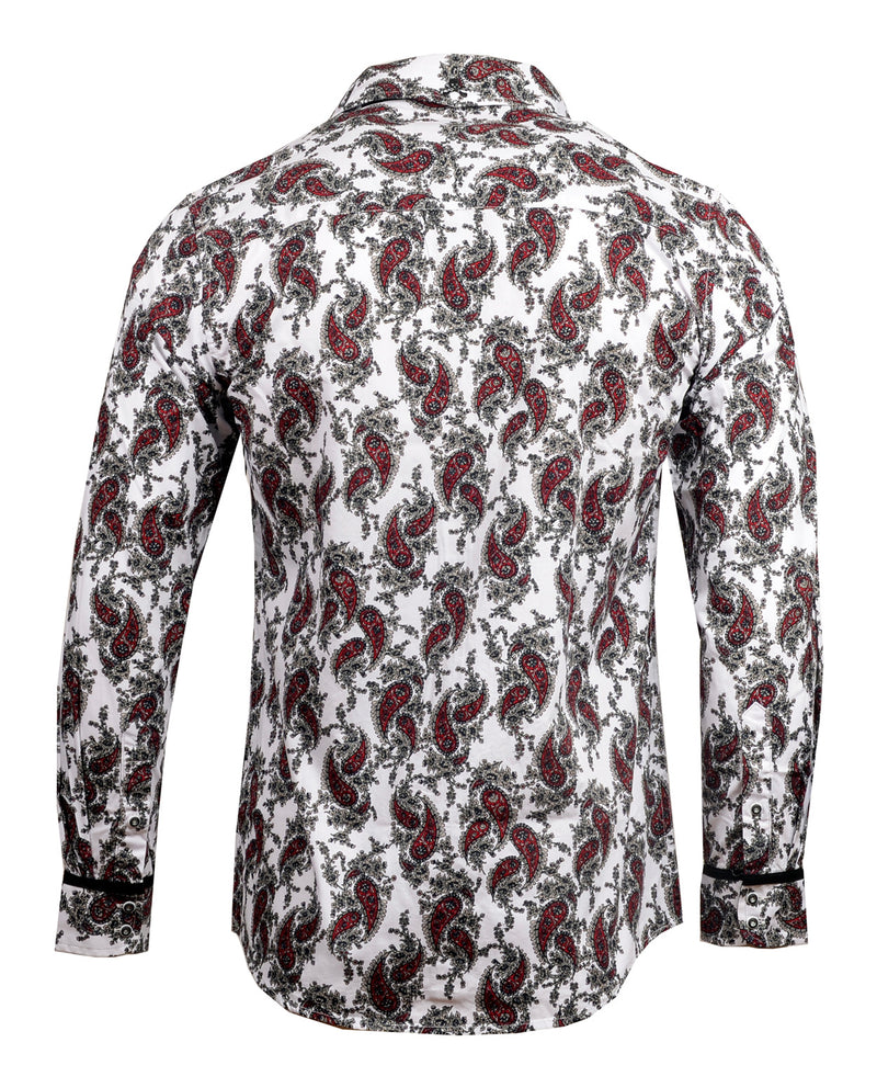 Men's Casual Fashion Button Up Shirt - Paisley Park by Rock Roll n Soul