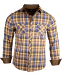 Men's Casual Fashion Button Up Plaid Shirt - Whiskey Lullaby by Rock Roll n Soul1