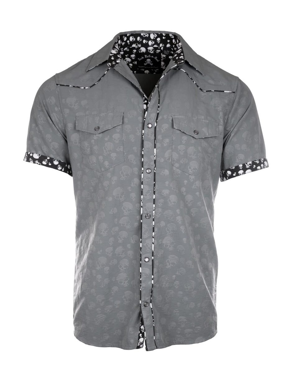 Men's SS Western Skull Shirt | Eyes without a Face by Rock Roll n Soul