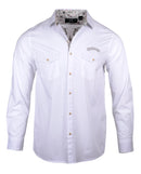 Men's Casual Fashion Button Up Shirt - Time is Running Out by Rock Roll n Soul