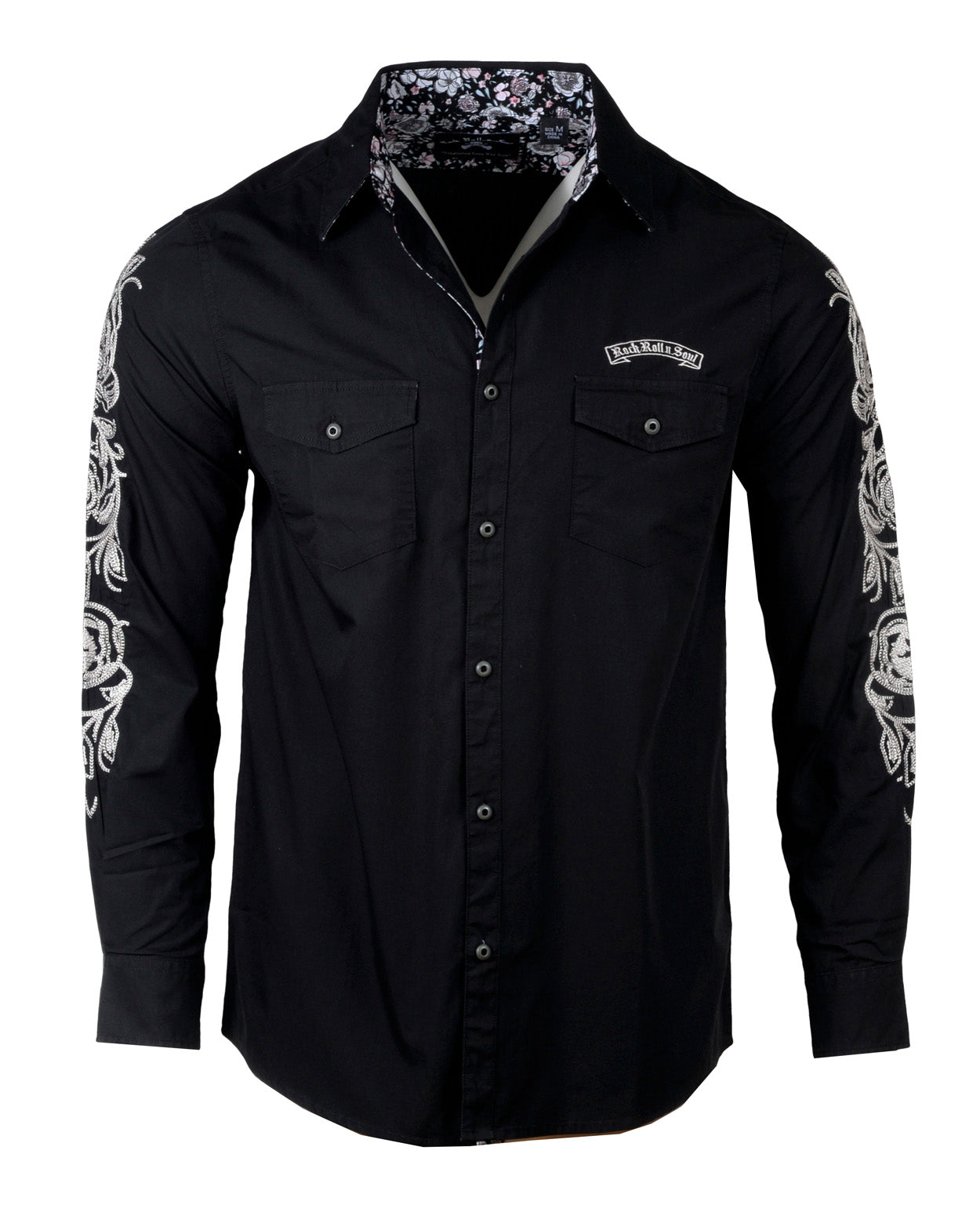 Men's Casual Fashion Button Up Shirt - Live Wire II by Rock Roll n Soul