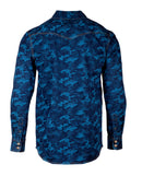 Men's Casual Fashion Button Up Shirt/Jacket - The Jean Genie with removable hood  in Denim by Rock Roll n Soul3