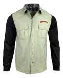 Men's Denim Fashion Button Up Shirt/Jacket - Highway Star  by Rock Roll n Soul
