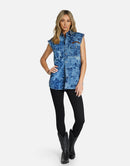 Ludi Sleeveless Rooster Boyfriend Jacket