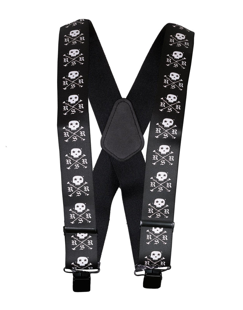 Iconic Skull X Bones Suspenders